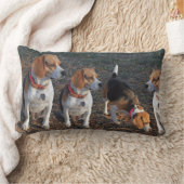 ビーグル犬もっとよりメリーなビーグル犬 ランバークッション (ブランケット)