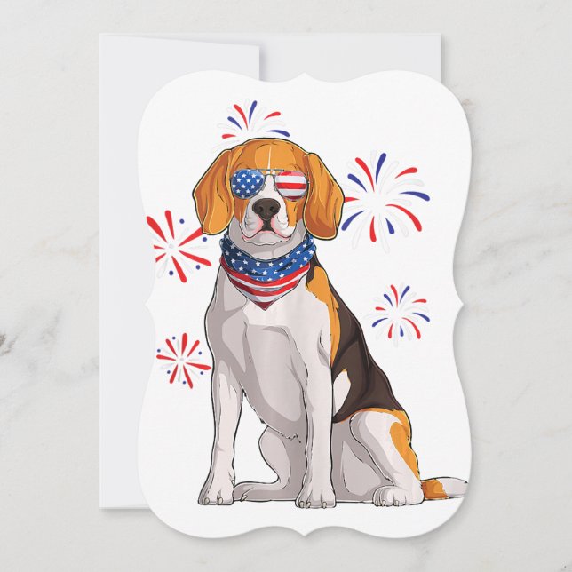 ビーグル犬アメリカ合衆国アメリカ国旗の男性ビーグル恋人 (正面)