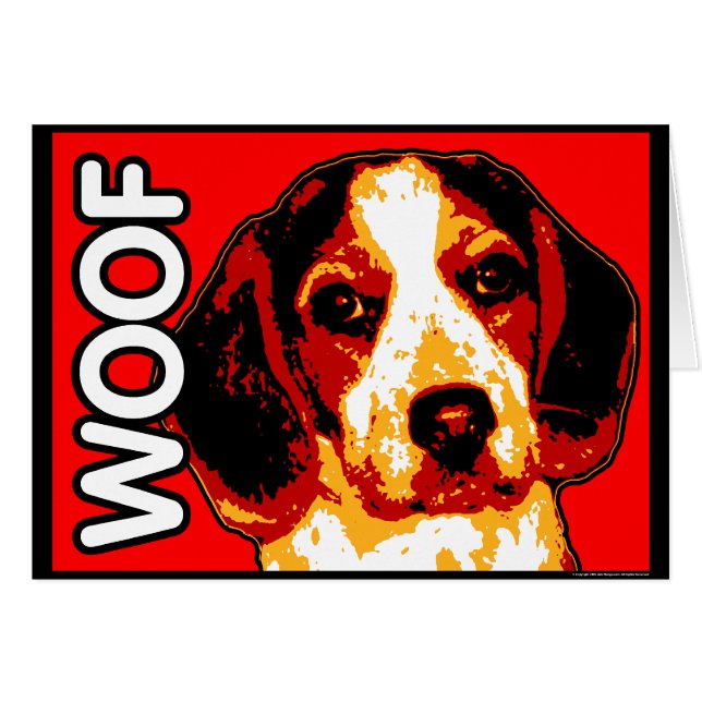 ビーグル犬カード (正面横)