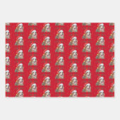 ビーグル犬クリスマスラッピング紙シート ラッピングペーパーシート (正面2)