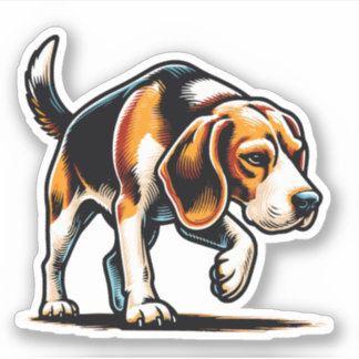 ビーグル犬ステッカー シール