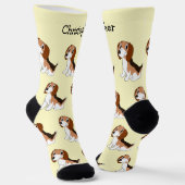 ビーグル犬デザインソックス ソックス (傾斜あり)
