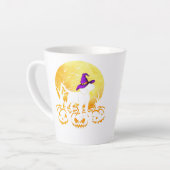 ビーグル犬ハロウィーンの衣装ドッグ恋人 カフェラテマグ (左アングル)