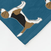 ビーグル犬パターン元の飼い犬の恋人 フリースブランケット (角)