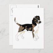 ビーグル犬ペット動物の平和愛 ポストカード (正面/裏面)