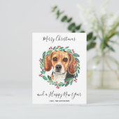 ビーグル犬メリーエレガントクリスマス シーズンポストカード (スタンド正面)