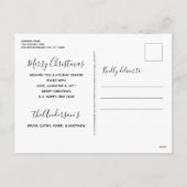 ビーグル犬メリーエレガントクリスマス シーズンポストカード (裏面)