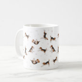 ビーグル犬ヨガマグ コーヒーマグカップ (正面左)