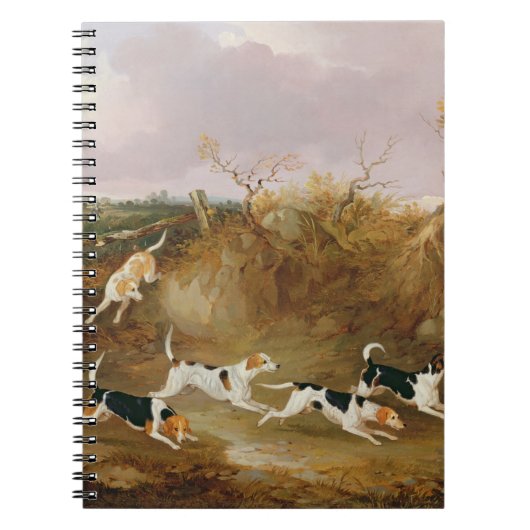 ビーグル犬全額…、1845年(キャンバスの油) ノートブック (正面)