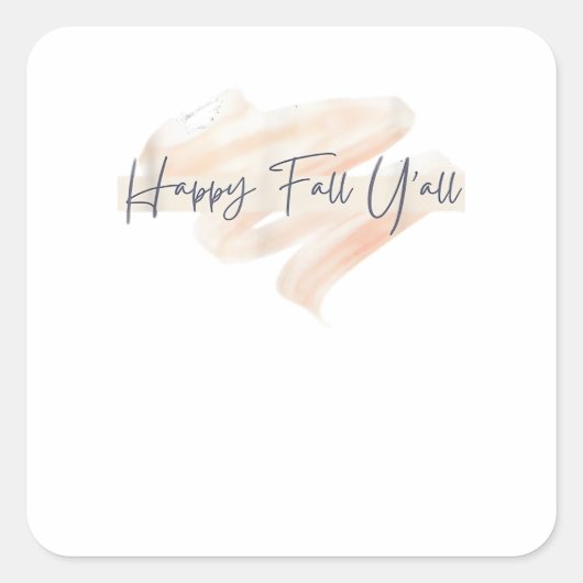 ビーグル犬好きのための可愛い秋のデザイン「It's Fall Y'all」 スクエアシール (正面)