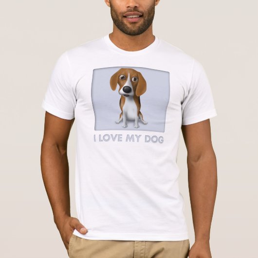 ビーグル犬愛ワイシャツBEA1 Tシャツ (正面)