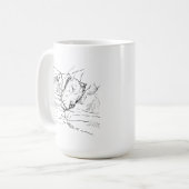 ビーグル犬愛好家のためのイラスト  コーヒーマグカップ (正面左)