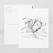 ビーグル犬愛好家のためのイラスト ポストカード (正面/裏面)