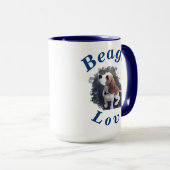 "ビーグル犬愛"彼女のための最もかわいい子犬のギフト彼コーヒー マグカップ (正面右)