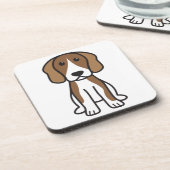 ビーグル犬犬の漫画 コースター (左側)