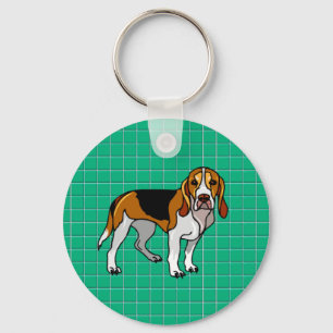 ビーグル犬緑のKeychain キーホルダー