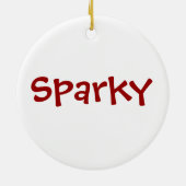 ビーグル犬親愛なるサンタはよいクリスマスのオーナメントを定義します セラミックオーナメント (裏面)