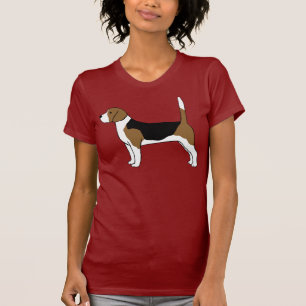 ビーグル犬 かわいい犬 のクールな犬の恋人 Tシャツ