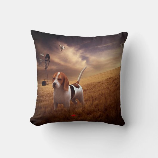 ビーグル犬 クッション (正面)