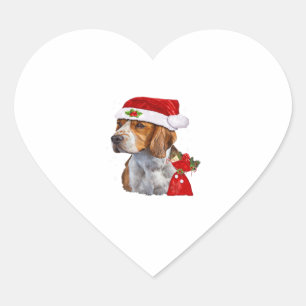 ビーグル犬 クリスマス Tシャツ 犬 ファミリー クリスマス ハートシール