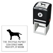 ビーグル犬 シルエット 名前 返送先住所 セルフインキングスタンプ (インサイチュ)