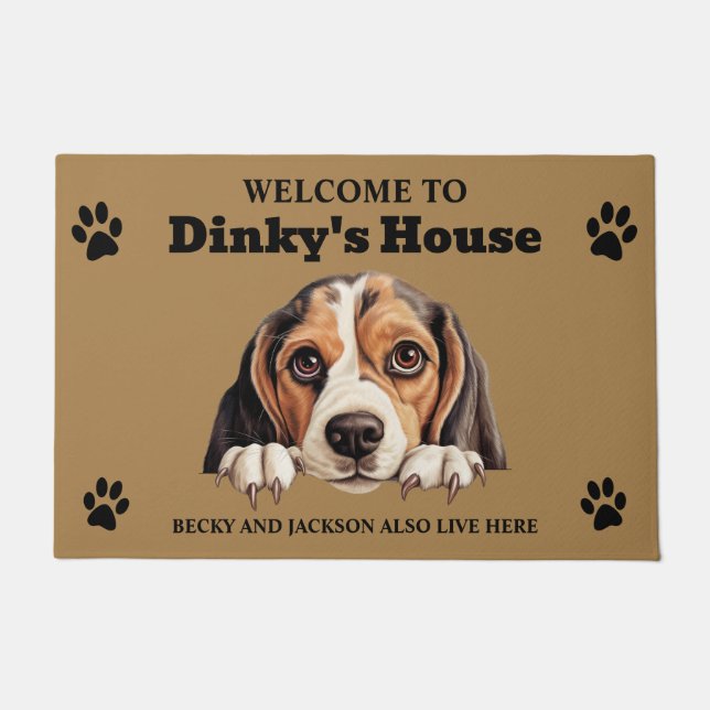 ビーグル犬 ドアマット (正面)