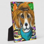 ビーグル犬 フォトプラーク (側面)