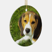 ビーグル犬 ペット 動物 平和 愛 セラミックオーナメント (右)