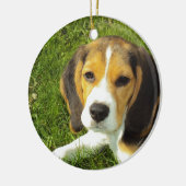 ビーグル犬 ペット 動物 平和 愛 セラミックオーナメント (左)