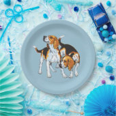 ビーグル犬 ペーパープレート (パーティー)