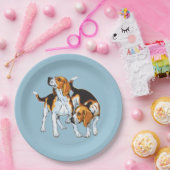 ビーグル犬 ペーパープレート (パーティー)