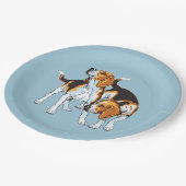 ビーグル犬 ペーパープレート (アングル)