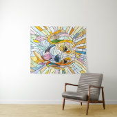 ビーグル犬 – モザイクカラフルアート タペストリー (インサイチュ(横))