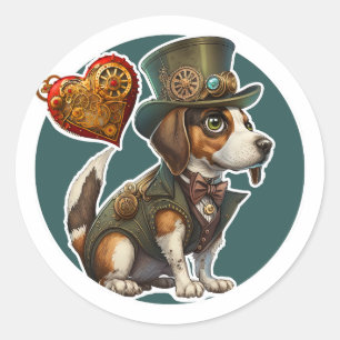 ビーグル犬 ラウンドシール