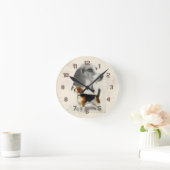 ビーグル犬 ラウンド壁時計 (ホーム)