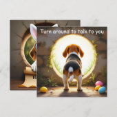 ビーグル犬 – 家族名 シーズンカード (正面/裏面)