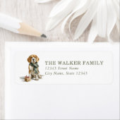 ビーグル犬 返送先住所ラベル ラベル (インサイチュ)