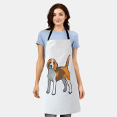 ビーグル犬Tシャツ エプロン (着用した状態)