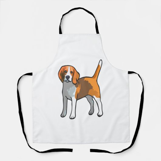 ビーグル犬Tシャツ エプロン (正面)