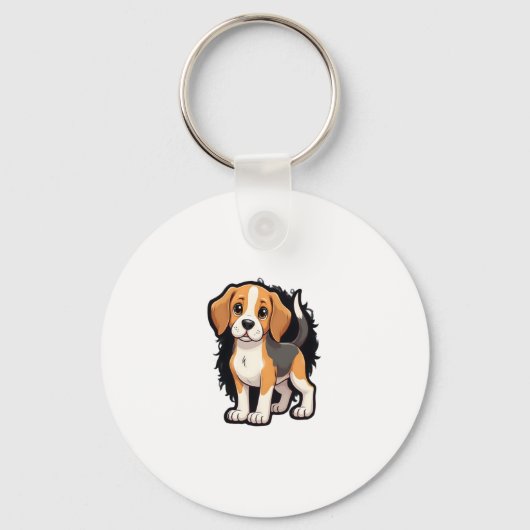 ビーグル犬Tシャツ キーホルダー (正面)