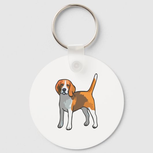ビーグル犬Tシャツ キーホルダー (正面)