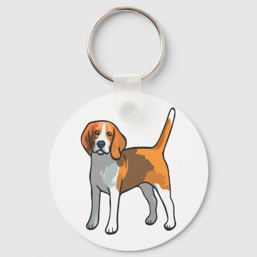 ビーグル犬Tシャツ キーホルダー (正面)