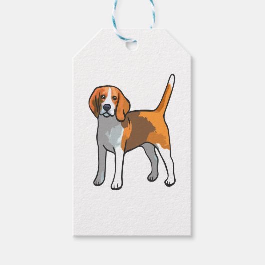 ビーグル犬Tシャツ ギフトタグ (正面)