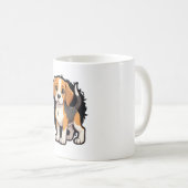 ビーグル犬Tシャツ コーヒーマグカップ (正面右)