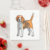 ビーグル犬Tシャツ スタンダードランチョンナプキン (インサイチュ)