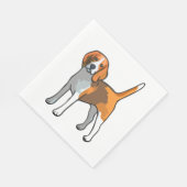 ビーグル犬Tシャツ スタンダードランチョンナプキン (角)