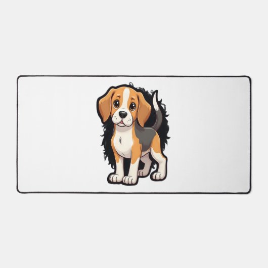 ビーグル犬Tシャツ デスクマット (正面)