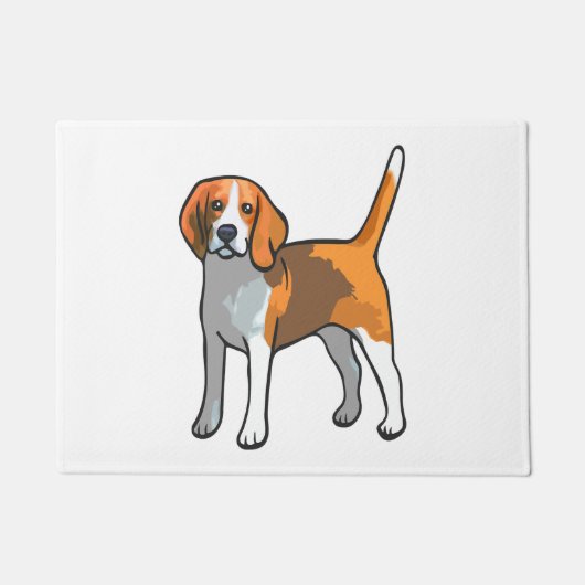 ビーグル犬Tシャツ ドアマット (正面)