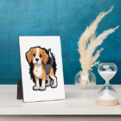 ビーグル犬Tシャツ フォトプラーク (側面)