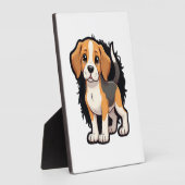 ビーグル犬Tシャツ フォトプラーク (側面)